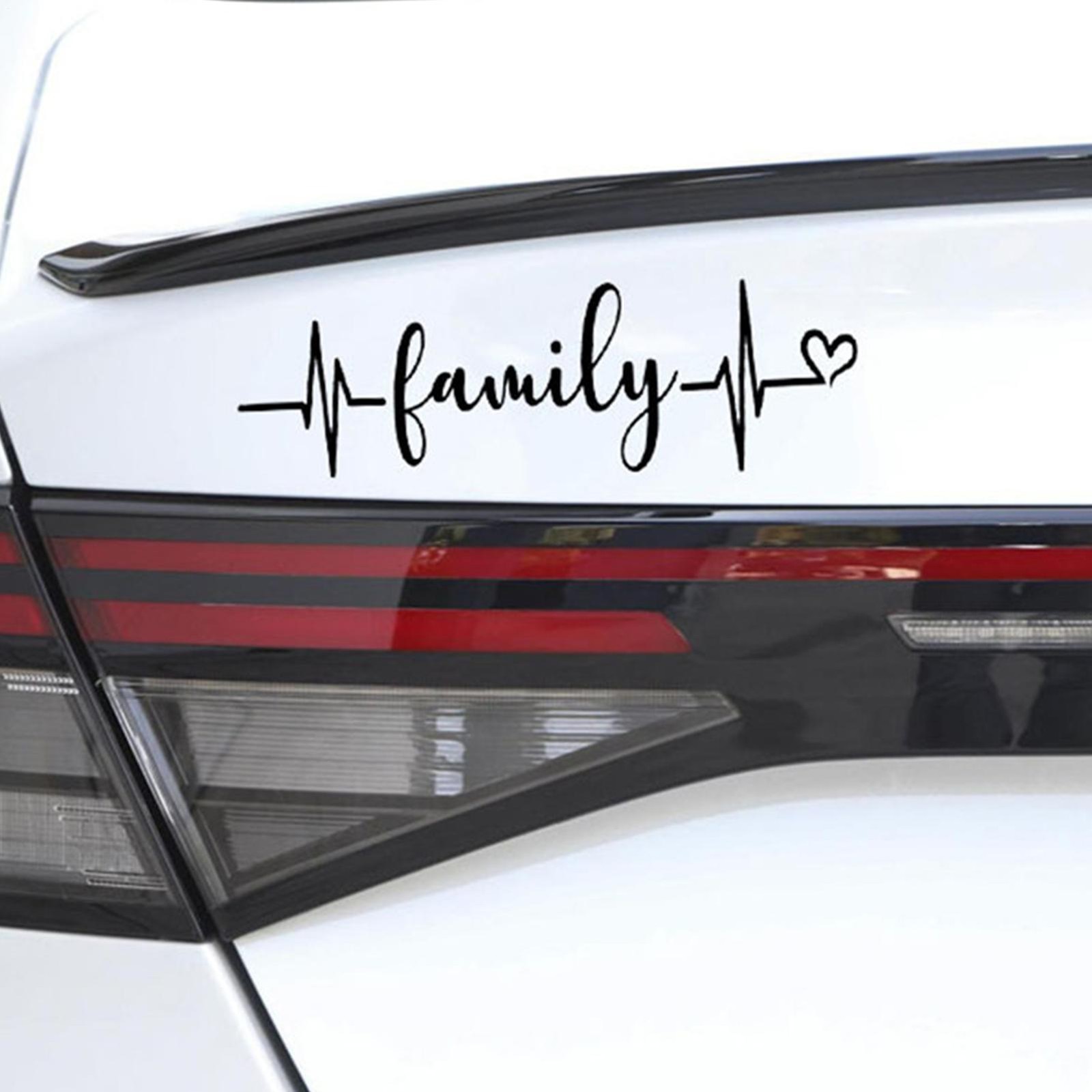 Stick Family Car Decals Heartbeat Die Cut Car Window Vinyl Decal Exquisite Decor