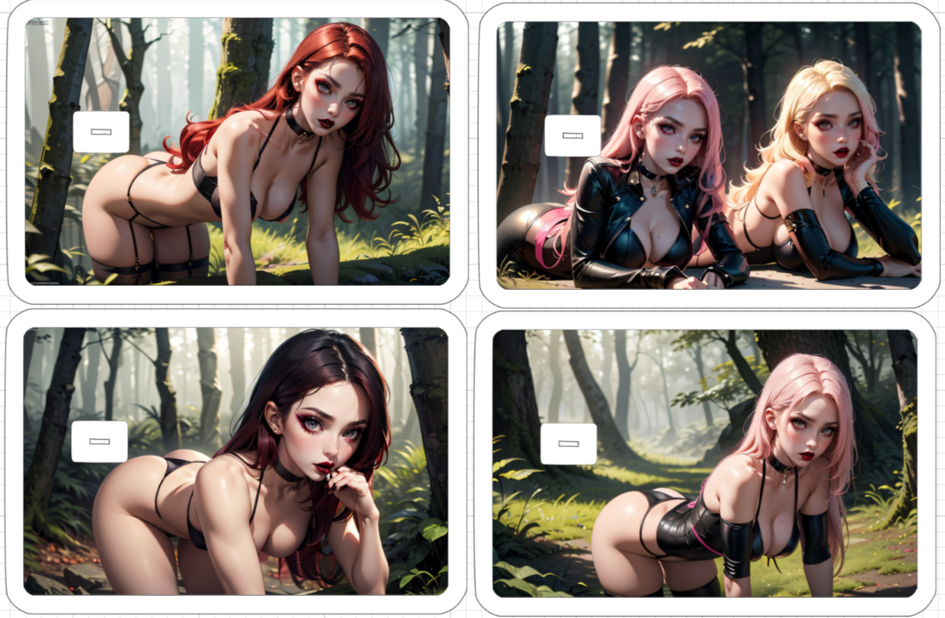 Sexy Anime Girl Credit Debit ATM Card Skin Sticker Goth NSFW Japan Ecchi Ahegao