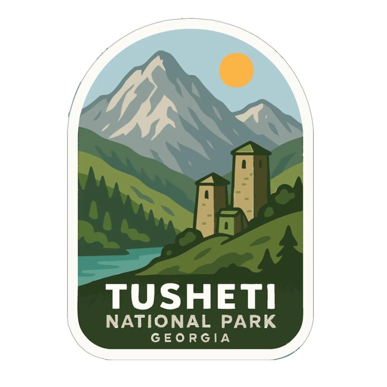 Tusheti Georgia Iron On Heat Transfer Vinyl HTV Die-Cut World National Parks