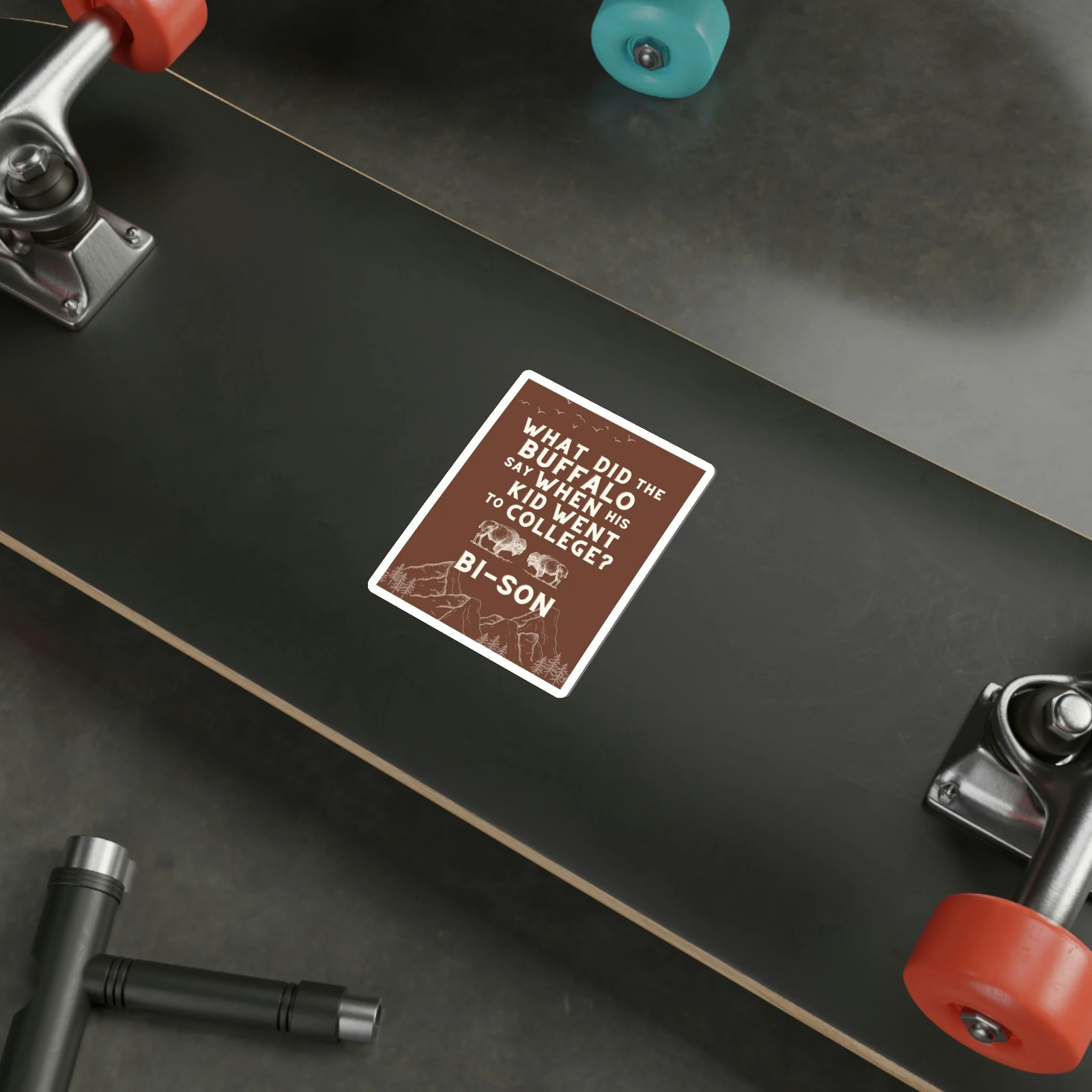 Buffalo Dad Joke Vinyl Sticker