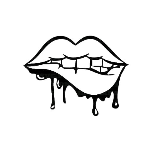 Lips Vinyl Decal Sticker -Multiple Colors & Sizes Available- FREE SHIPPING!