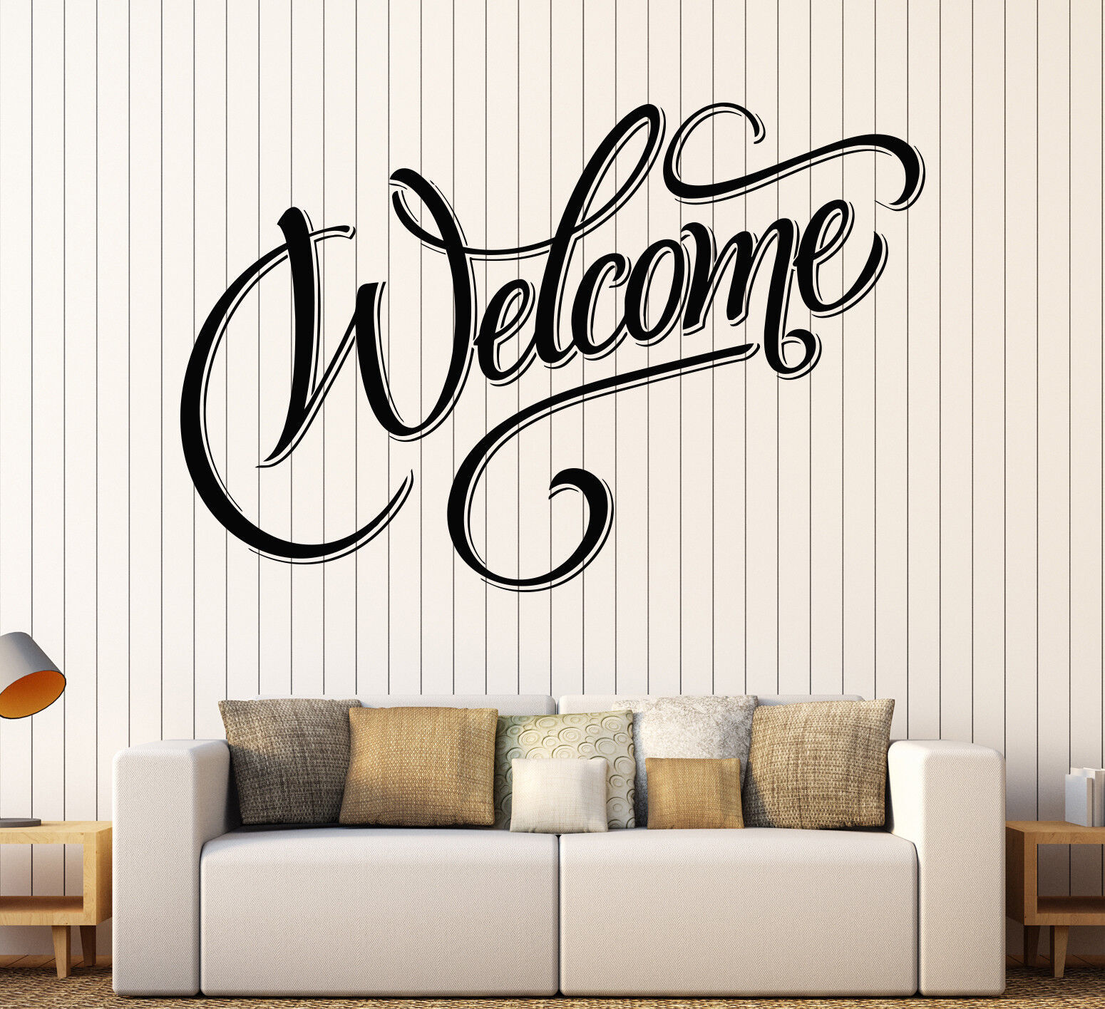 Vinyl Decal Wall Sticker Painted Inscription Welcome Lettering House Decor n999
