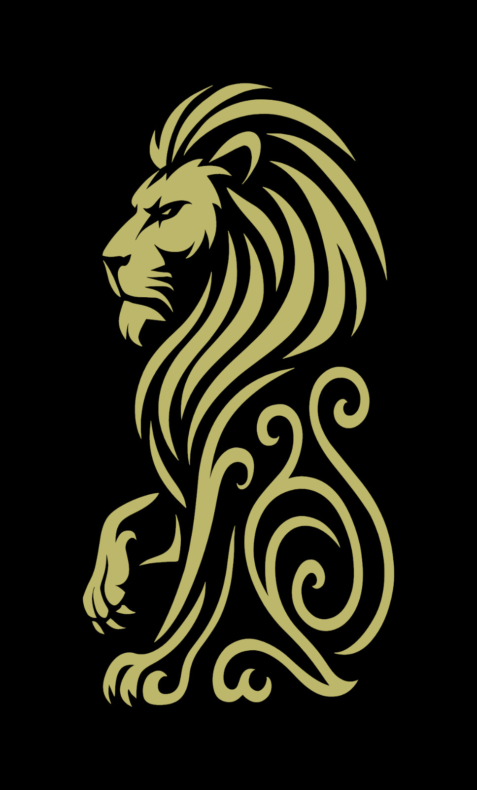 Tribal Lion Decal Sticker – Full Body Vinyl Car Laptop Wall Animal Art