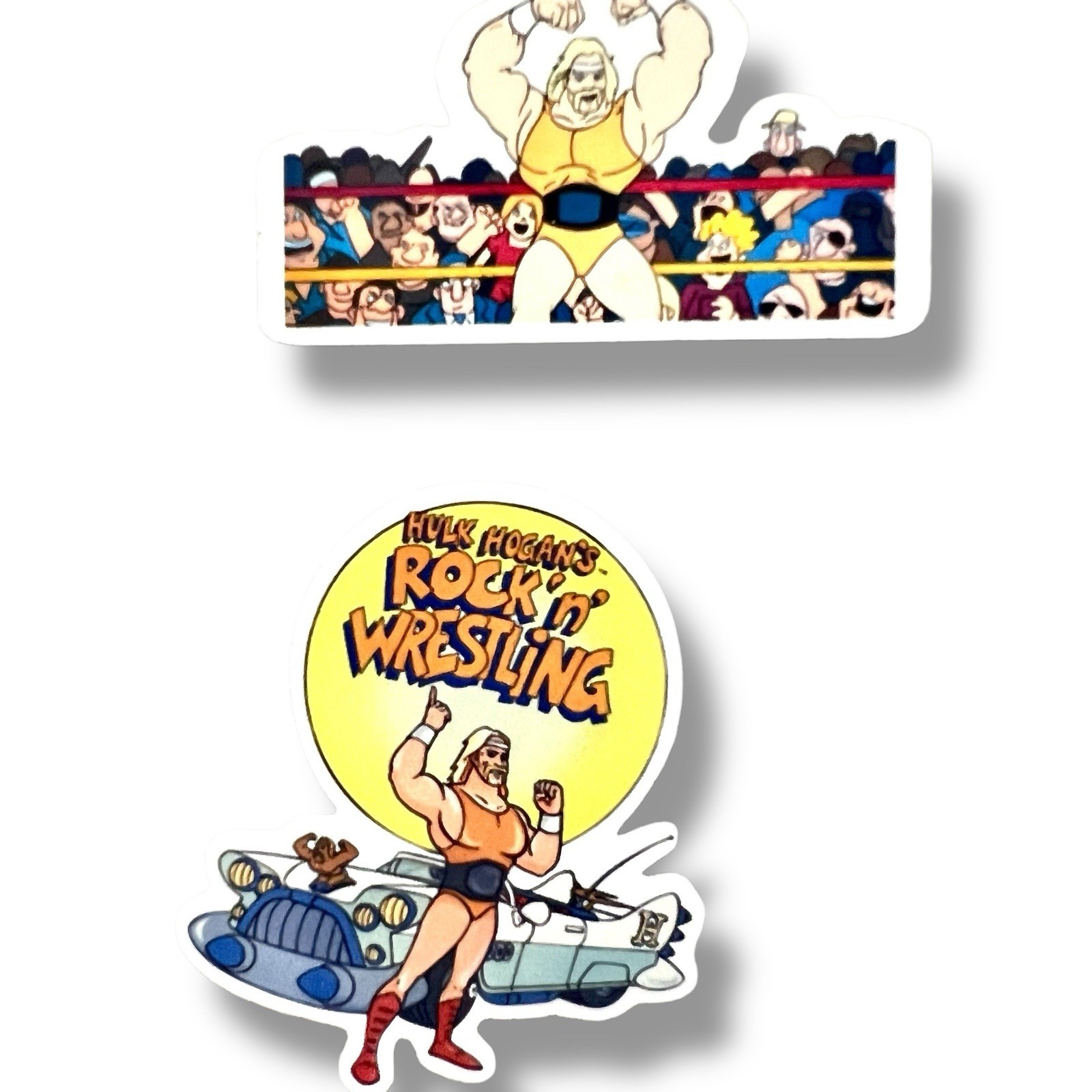 Hulk Hogan's Rock 'n' Wrestling Saturday Morning Cartoon Matte Sticker 5 pack