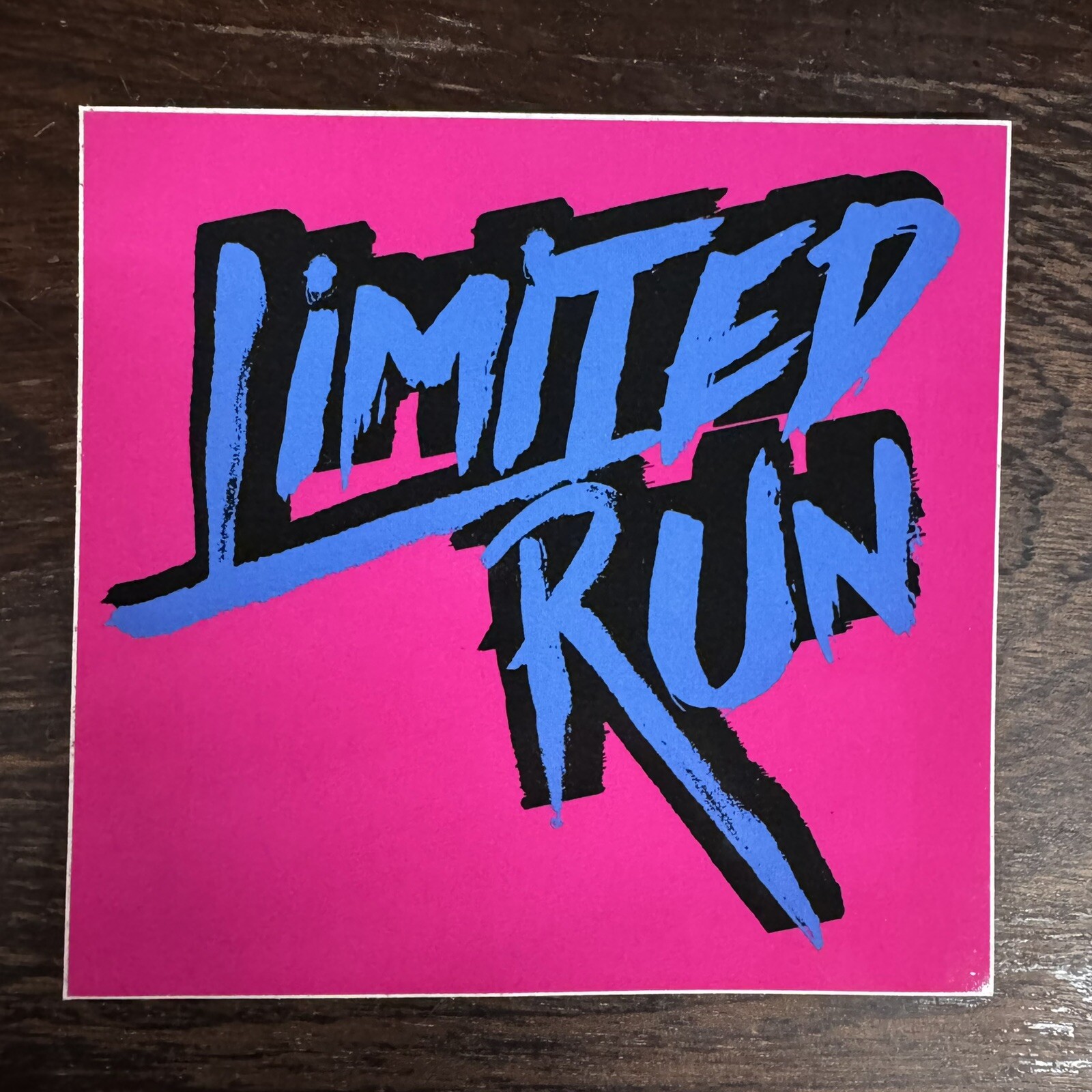 Limited Run Games Logo Sticker Official LRG Promo Swag Neon Pink Blue Decal