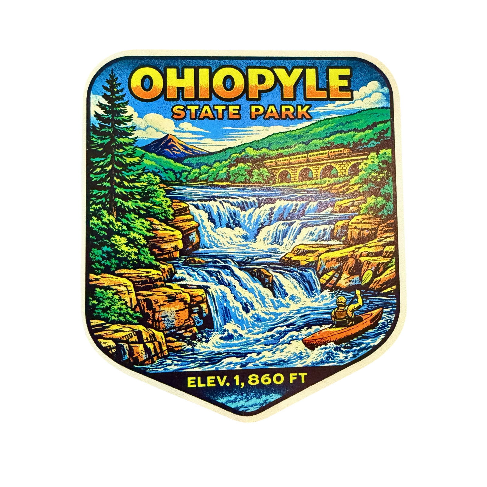Ohiopyle State Park Sticker Various Sizes Vacation Travel Souvenir Pennsylvania