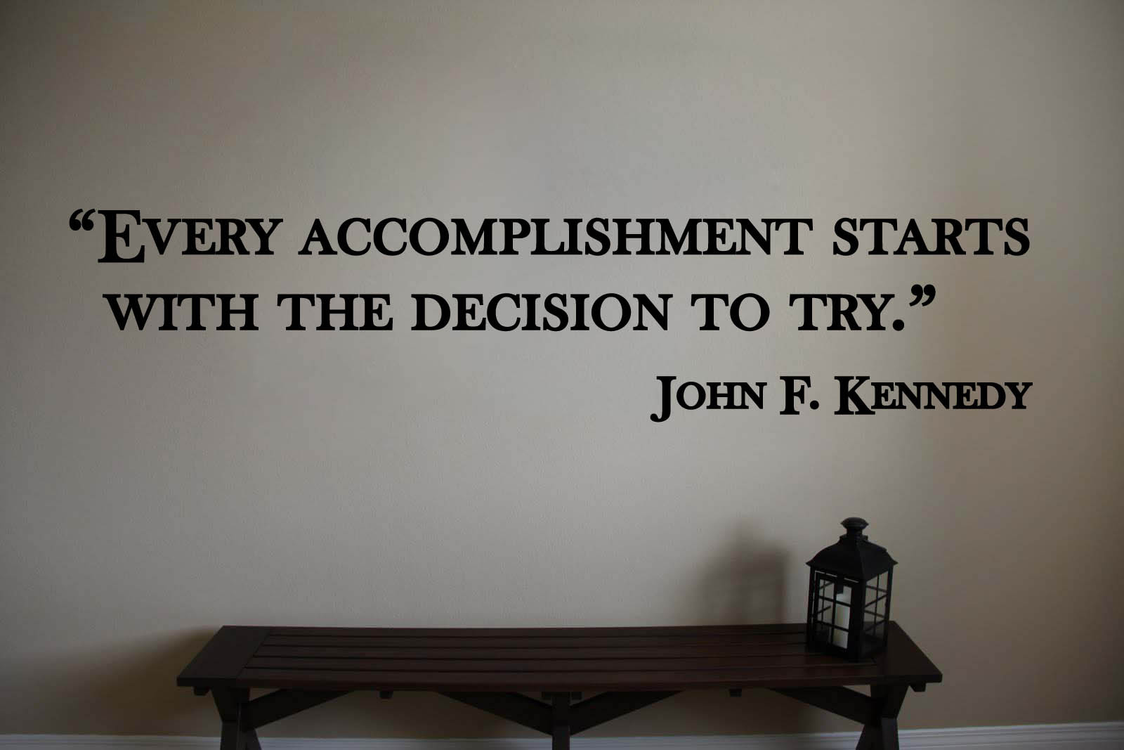 John F. Kennedy Inspirational Classroom Quote Vinyl Wall Sticker Decal (a)