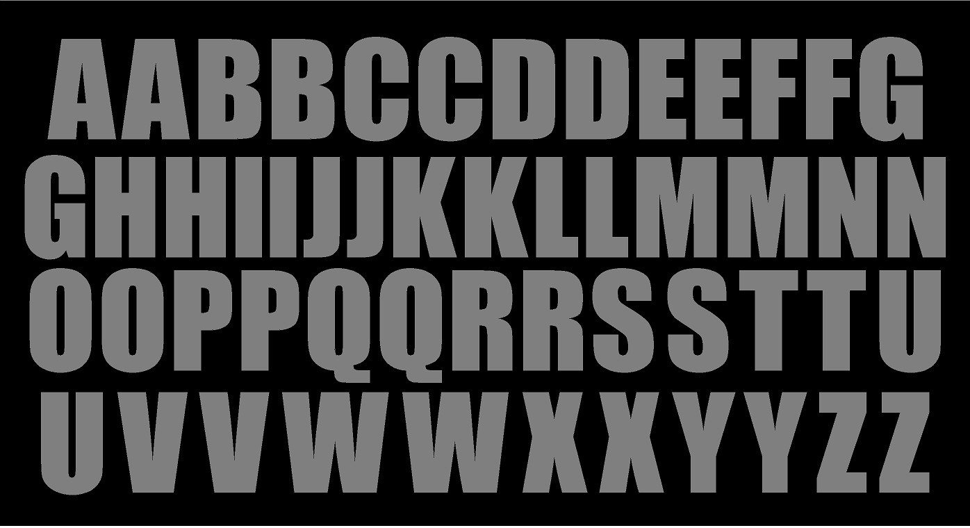 A B C Lettering Alphabet Die Cut Vinyl Decal Waterproof Many Colors and Sizes