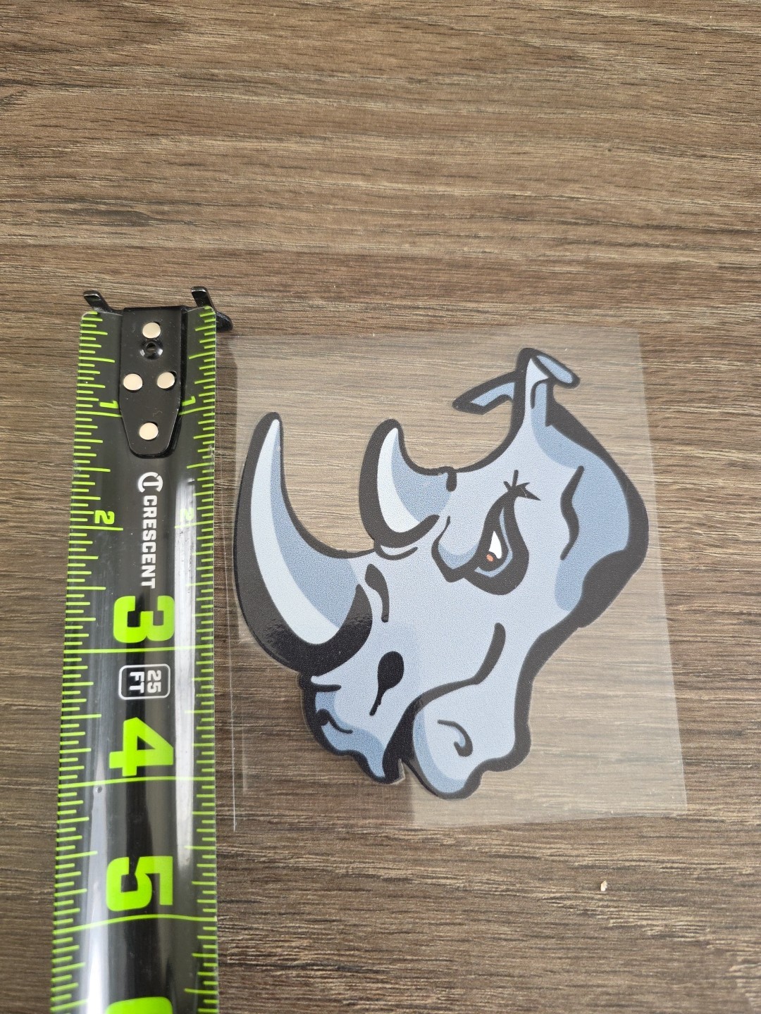 El Paso Rhinos Raised UV DTF full Color Sticker Decals 4in X 4in