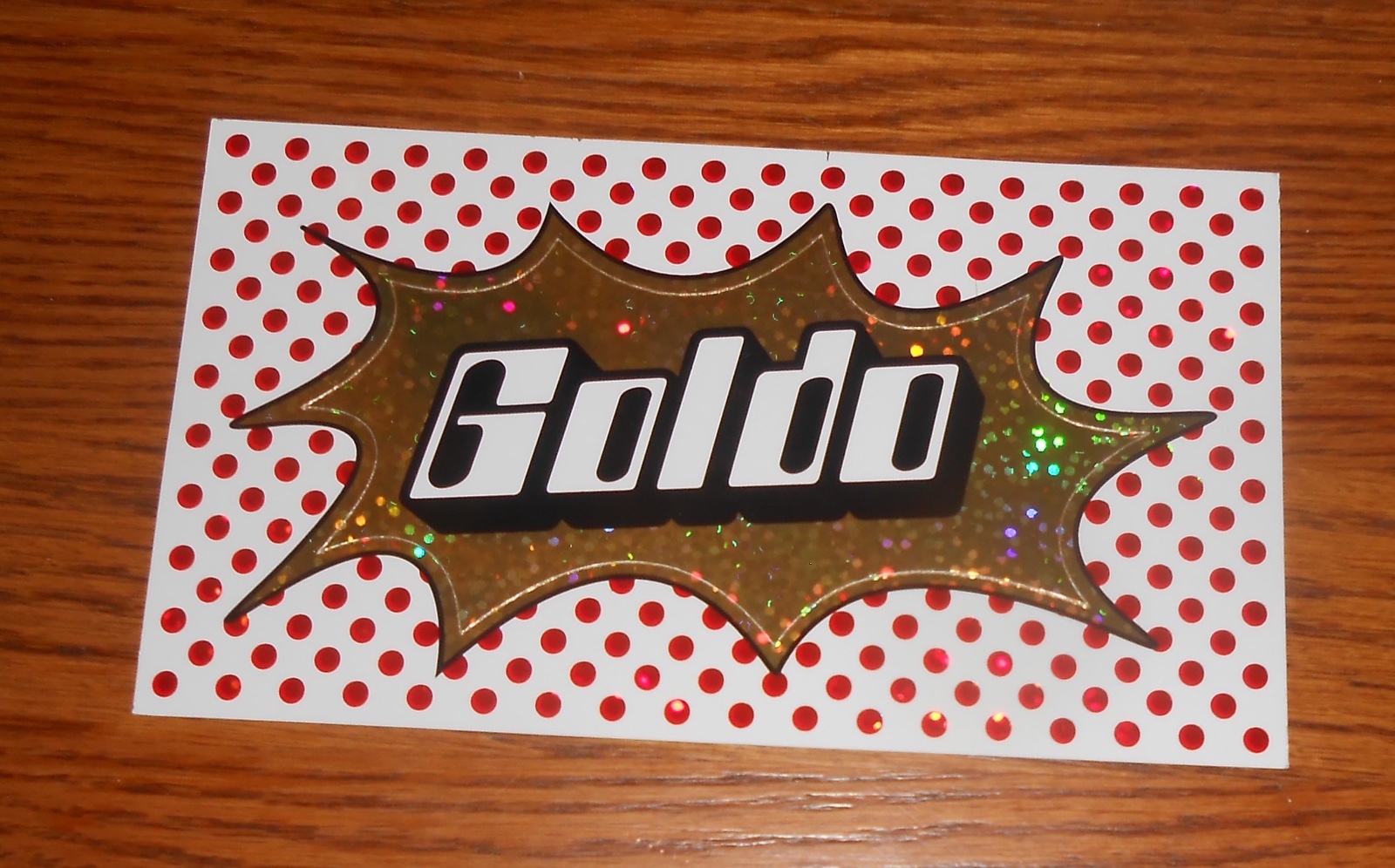 Goldo Large Sticker Rectangle 1998 Promo Sparkly 7×4 To All the Lovely Ladies