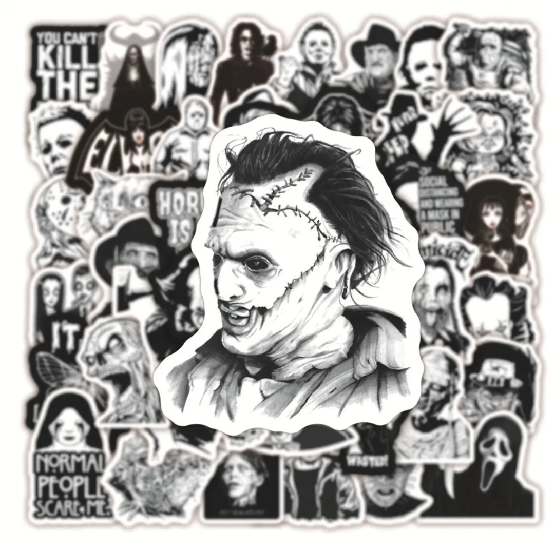 10 Pc Scary Movie Stickers Collection Random Assortment ST3