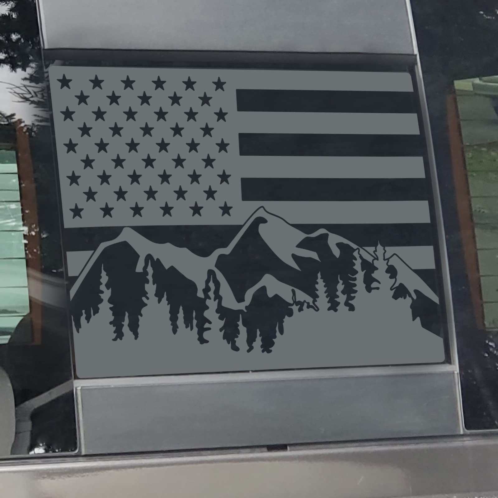 Rear Middle Window Decal Compatible with Chevy Silverado GMC Sierra 2004-2018