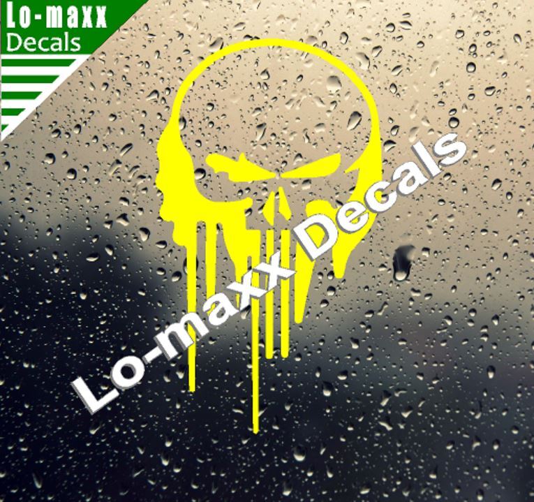 Punisher Skull Death Head Graffiti Art High Performance Die Cut Vinyl Decal