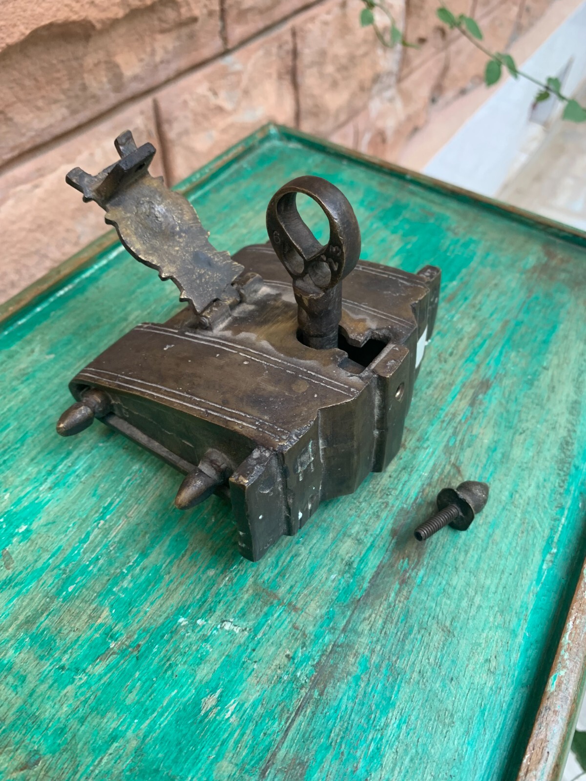 Brass Old Lock/Beautiful Hand Carved Door Lock/Safety Doors And Locks Brass Hard