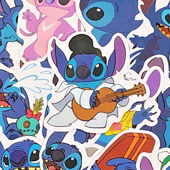 50pc Hawaii Space Alien Sticker Lot Animated Luau Creature Vinyl Decals