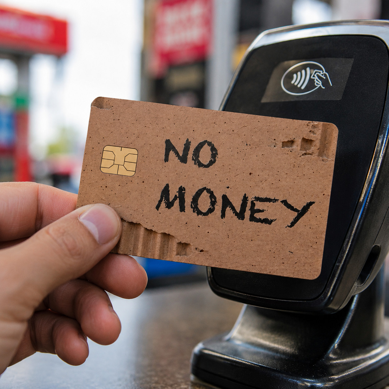 No Money Credit Debit Card Skin Cover Sticker Chip Funny Decal – 2 Pack