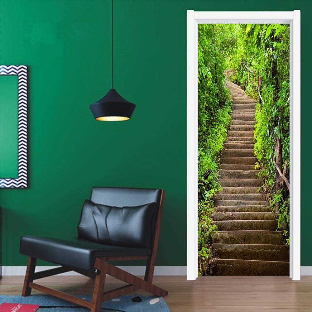 Door Stickers Decals 3D Door Murals Peel and Stick, Removable Decorative Viny…