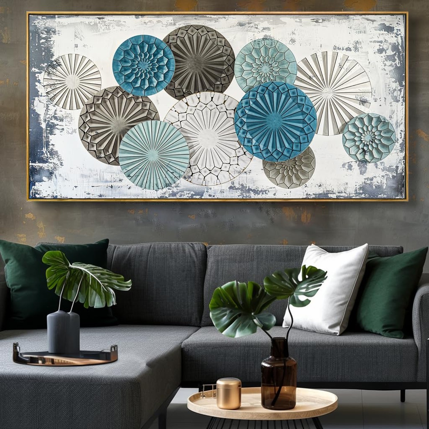 Wall Art Colorful Floral Rustic Wall Decor Canvas Painting Abstract Wall Art …