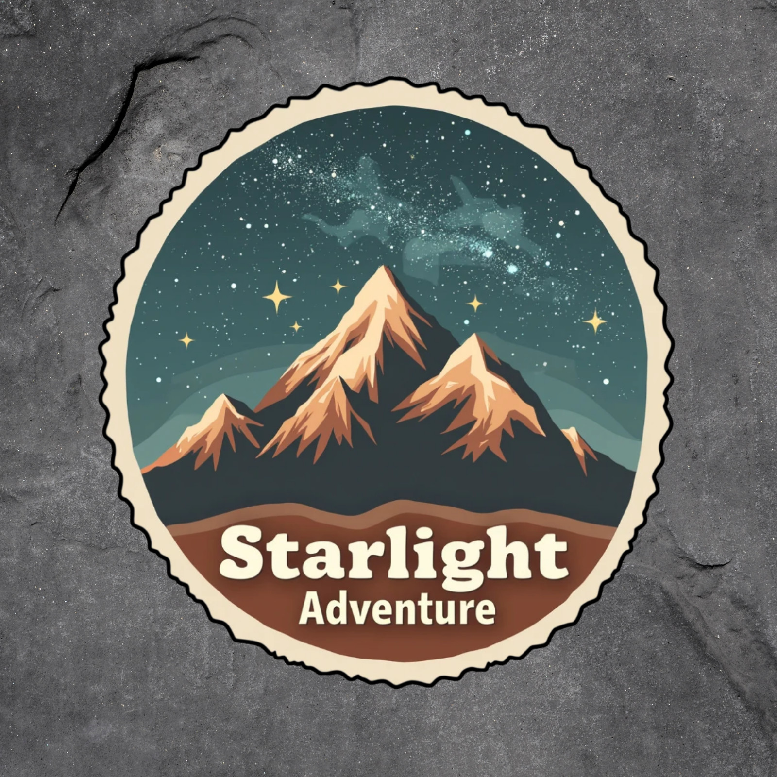 Camping sticker vinyl decal starlight adventure outdoors mountains night sky