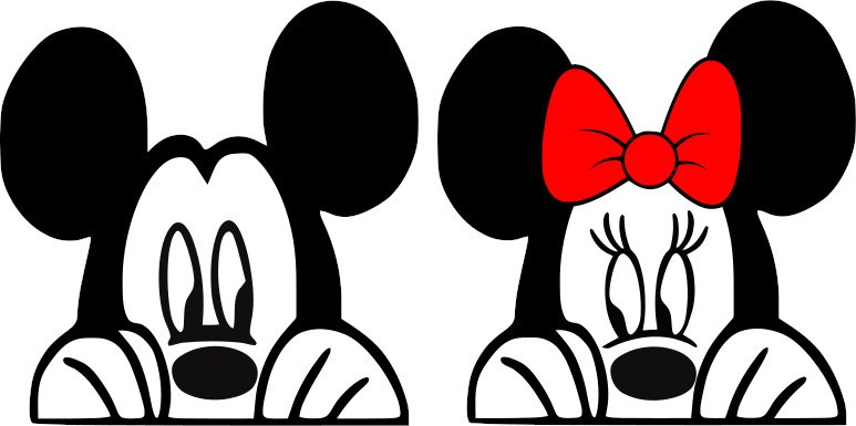 Peeking Minnie & Mickey Disney Decal Stickers: Add Magic Anywhere! – 6547