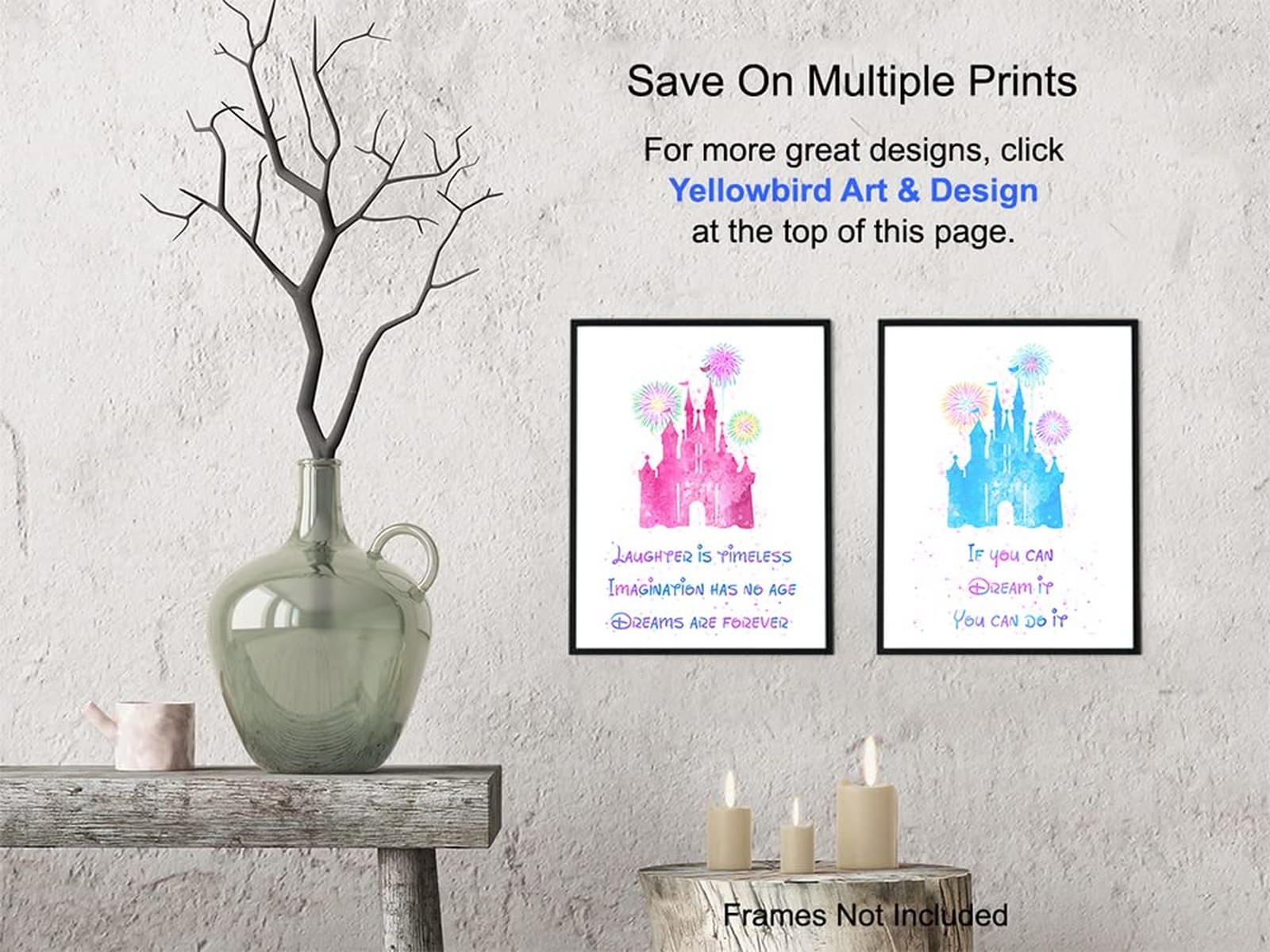 Inspirational Quotes Wall Decor Set – Castle World Motivational Wall Art Room…