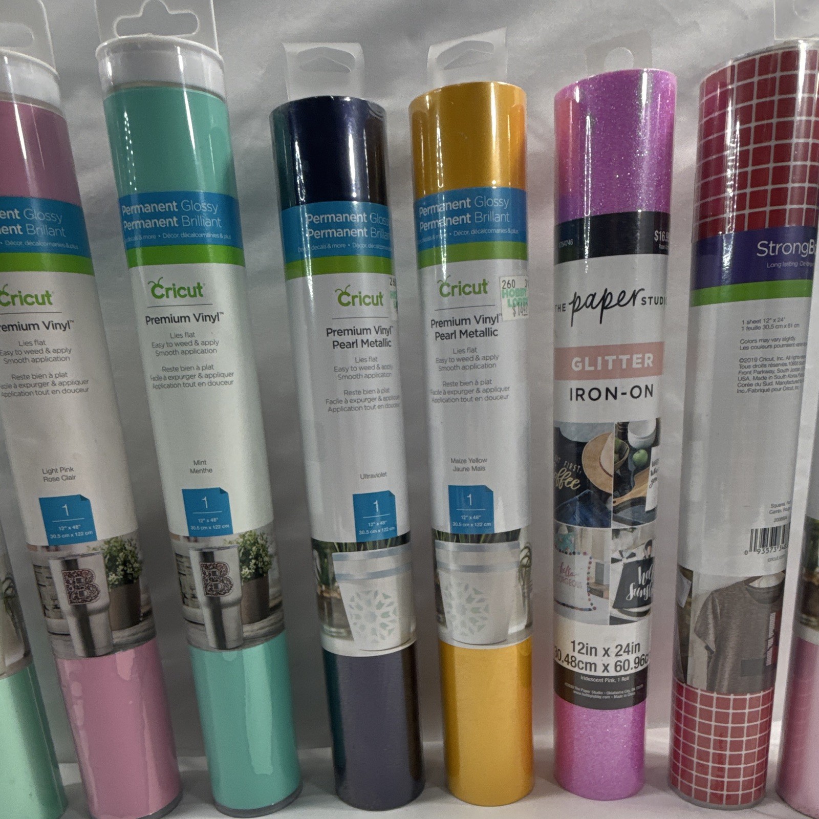 Cricut Premium Vinyl Roll Lot – Assorted Premium Vinyl Rolls, Multiple Rolls