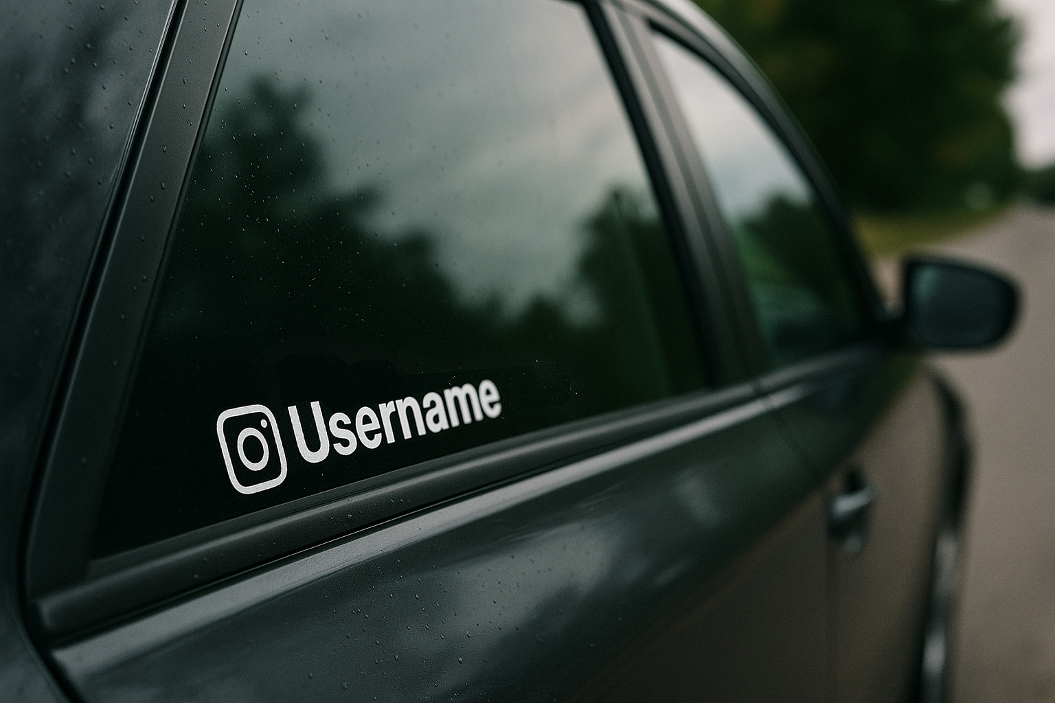 Custom Social Media Handle Decal Sticker – Personalized @Username Tag – 870-2