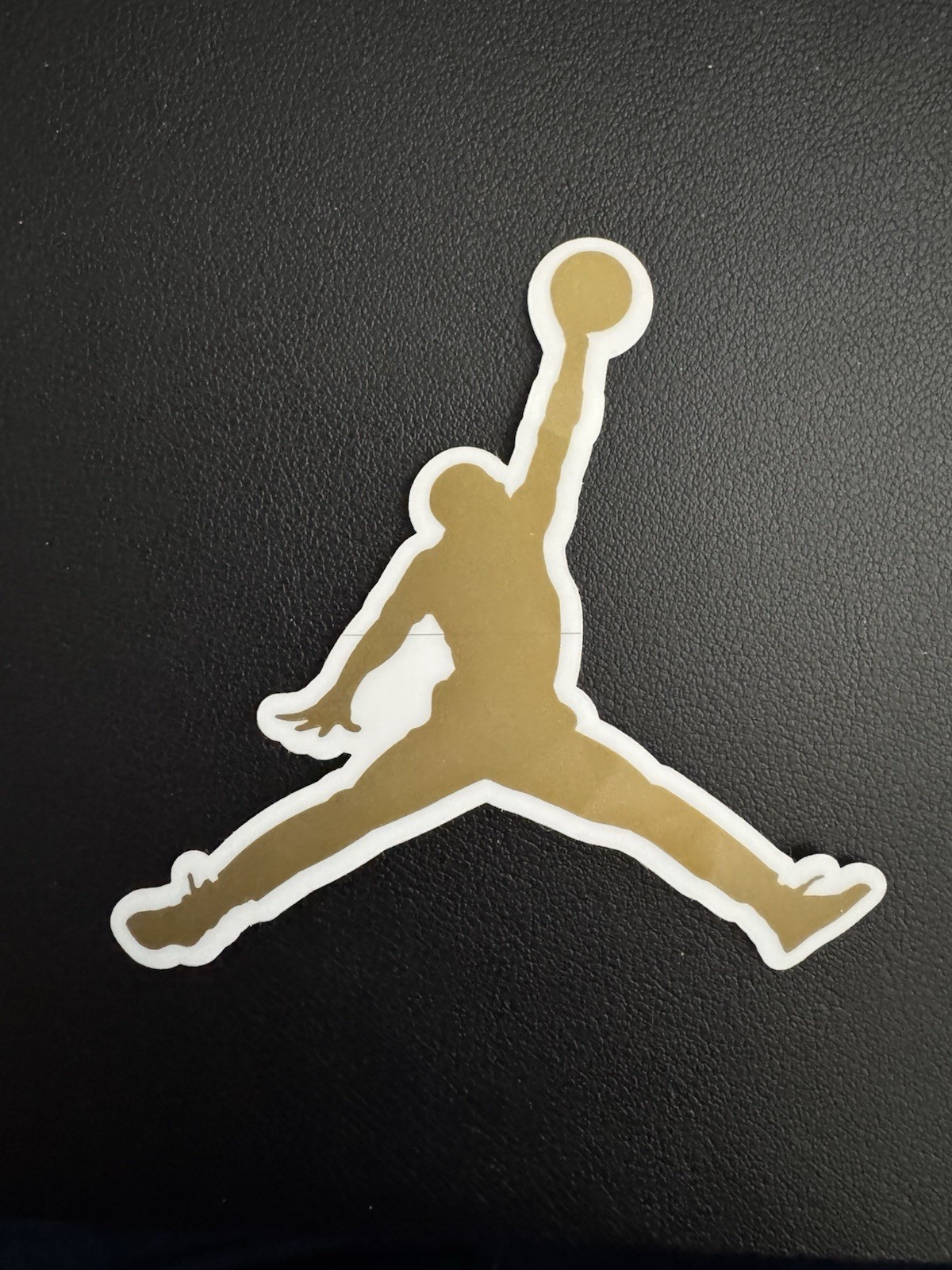 Authentic Air Jordan Jumpman Sticker (Approx 3.5" x 3.5") Nike Gold Flight Logo