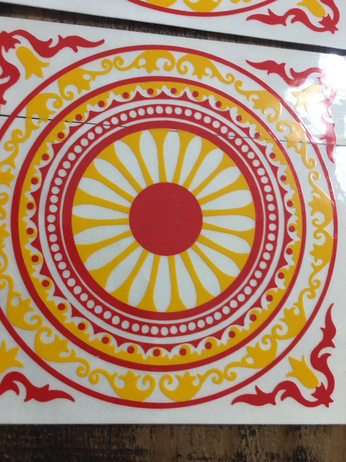 Lot 4 GLOSSY VINYL STICKER Middle Eastern Motif Tile Decorative Decal Crafting