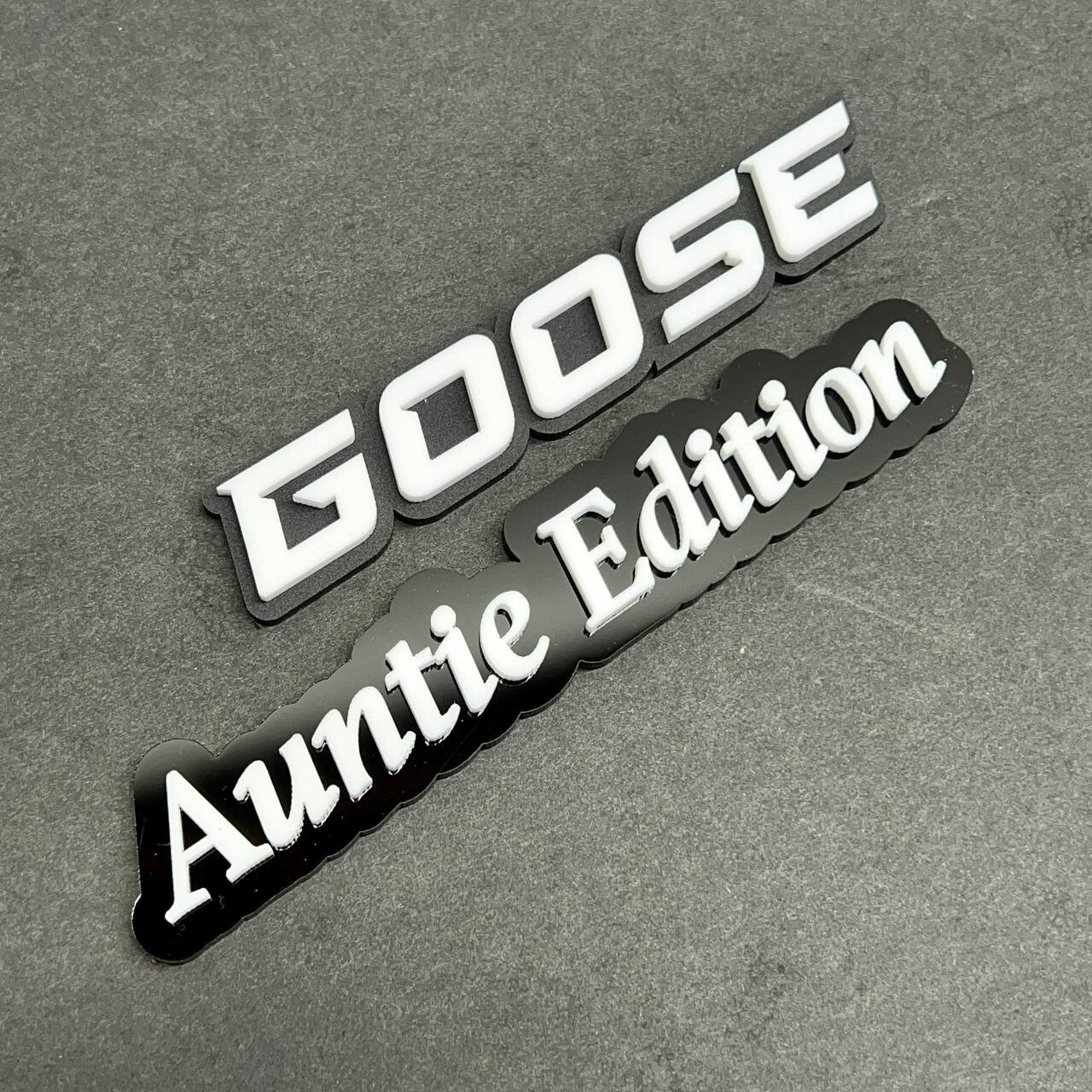 Customized Car Acrylic Emblem Badge MULTI COLOR Custom Text Names