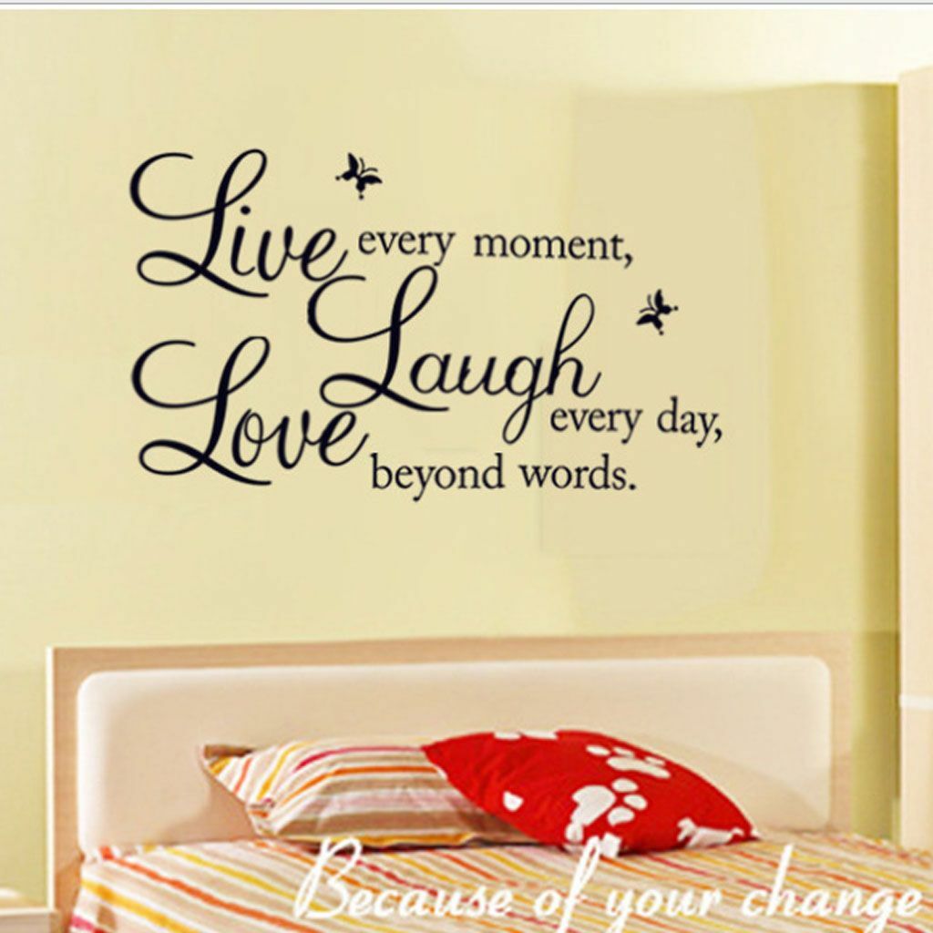 Vinyl Home Room Decor Art Quote Wall Decal DIY Stickers Bedroom Removable Mural