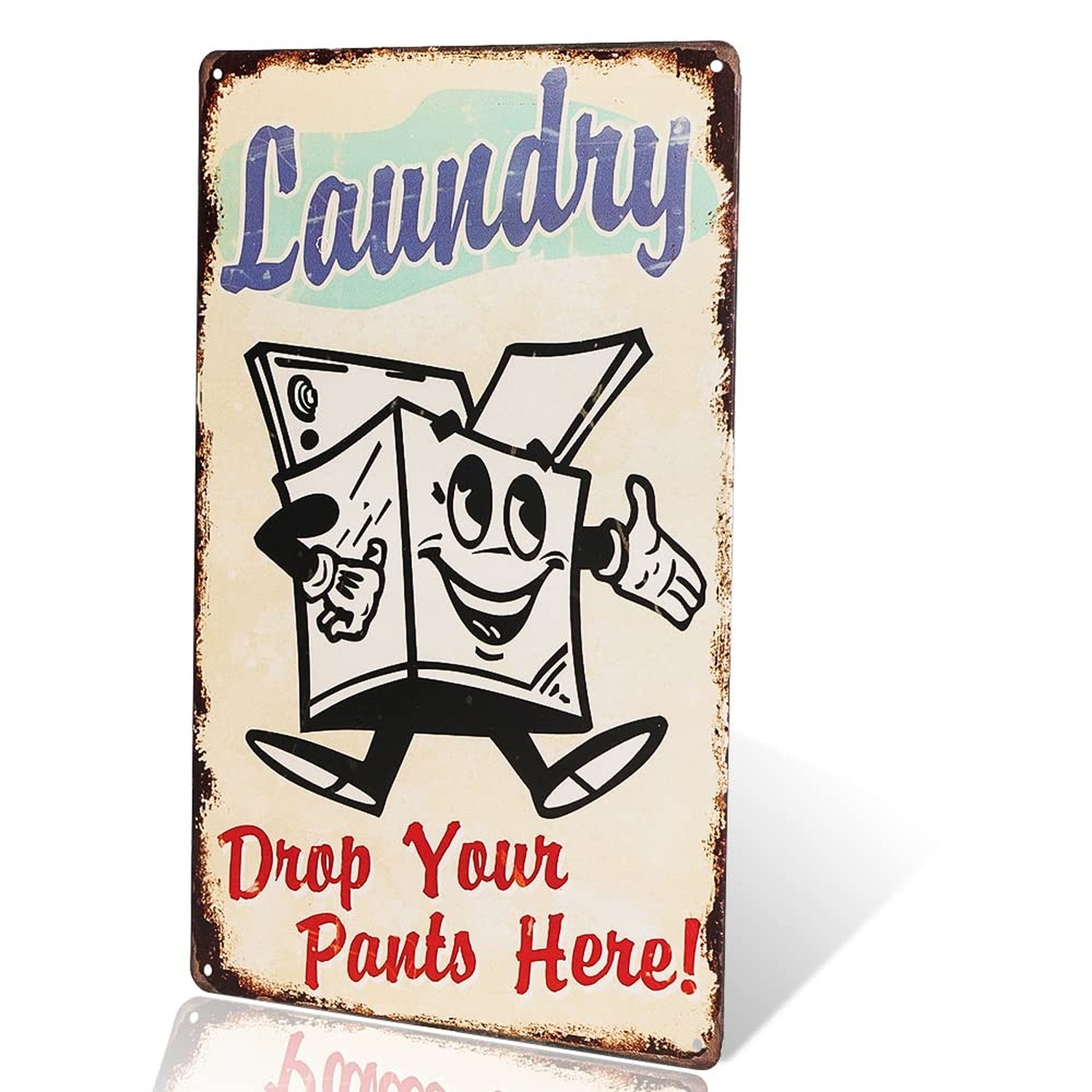 dingleiever-Laundry Drop Your Pants Here Metal Sign Vintage Garage Wall Decor…