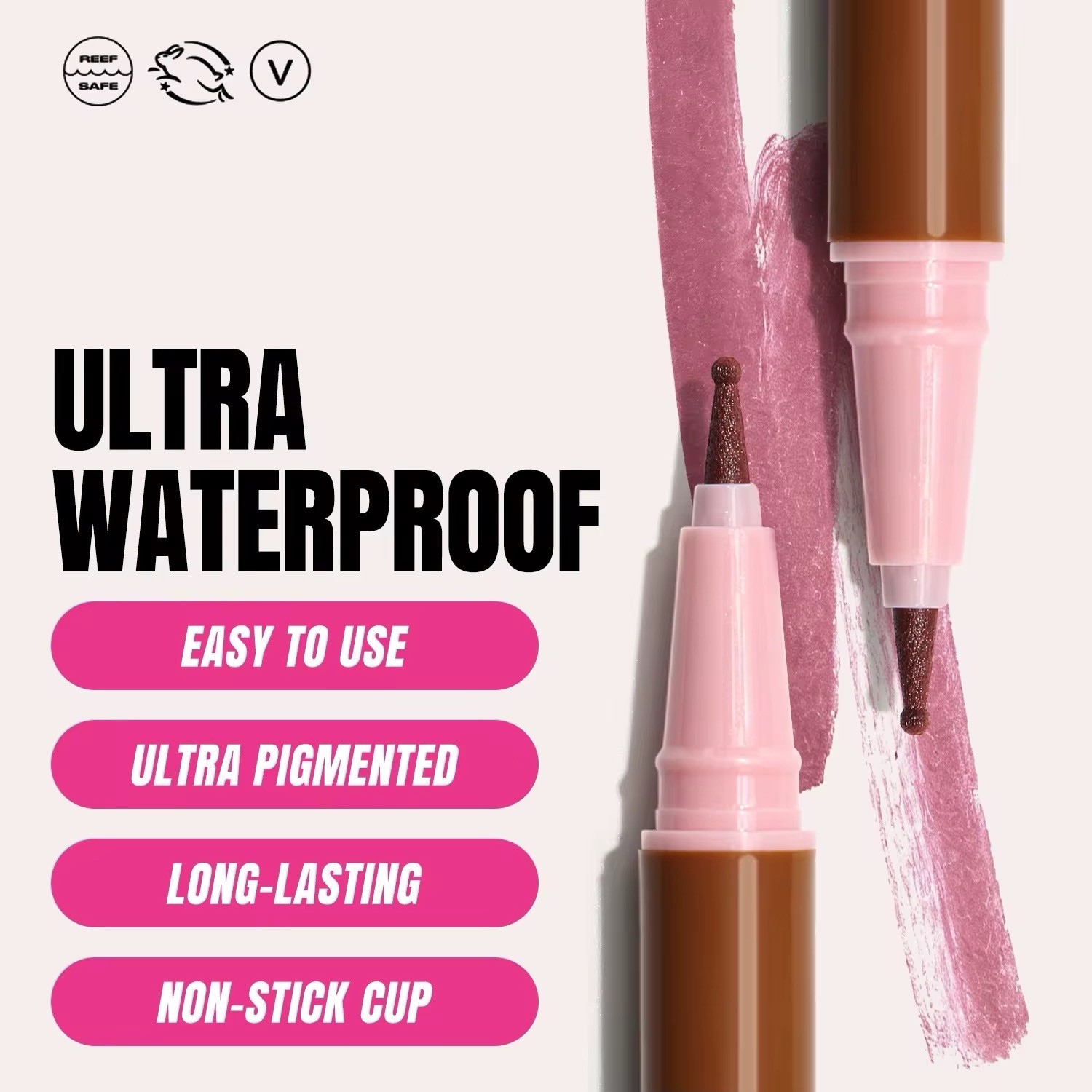 5 PCS Waterproof Matte Liquid Lip Liner Set Long Lasting Vegan Non Stick Cup Hig