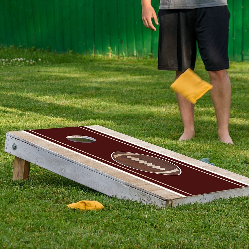 Brown College Station, Texas Football Tailgating Cornhole Wrap Stickers Skins