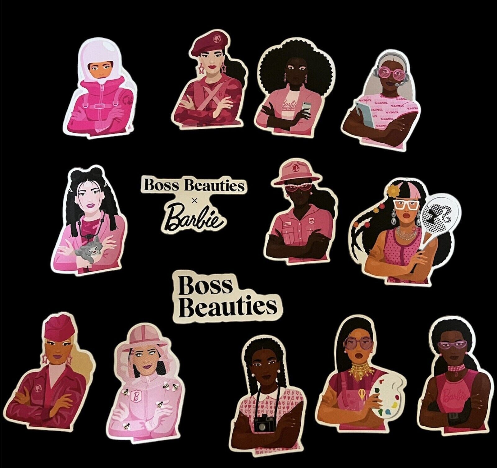 Boss Beauties x Barbie Sticker Pack – Mattel Creations Exclusive – Fast Shipping
