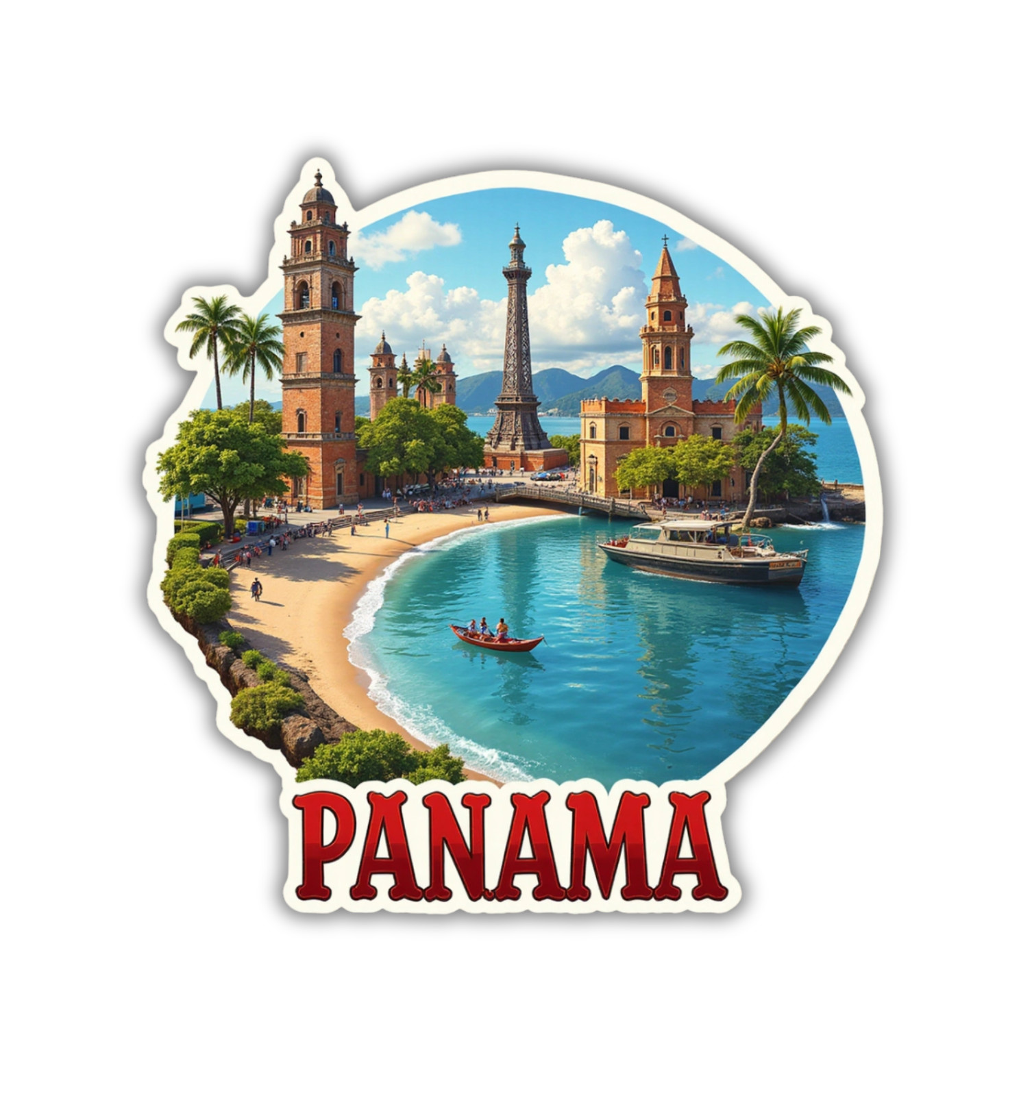 Panama Fridge Magnet or Laptop Sticker