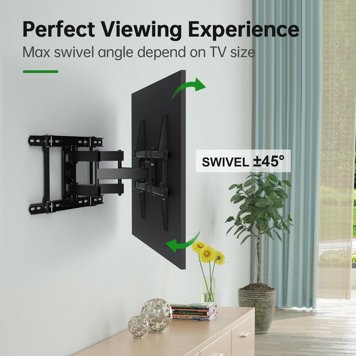 Ul Listed Tv Wall Mount For 42"85" Tvs Up To 110lbs And 8"24" Wood Studs Tv Moun