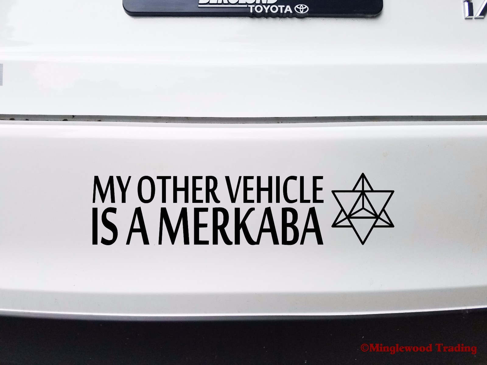 MY OTHER VEHICLE IS A MERKABA 11" x 2.5" Vinyl Decal Sticker – Star Tetrahedron