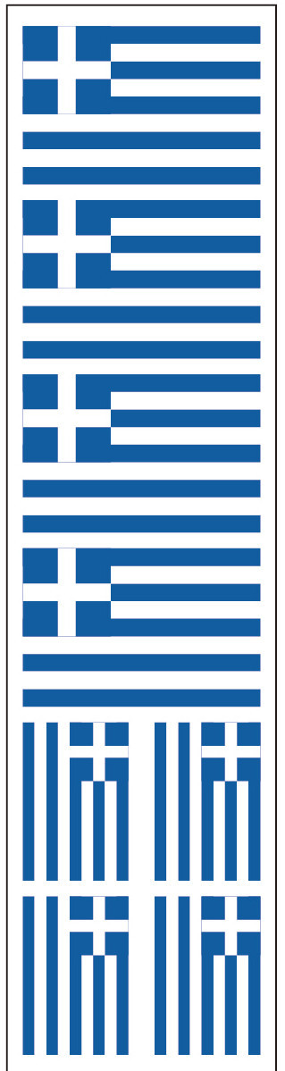 40 Greece Flag Stickers: Greek Flag, Greece Party Favors, Removable Decals
