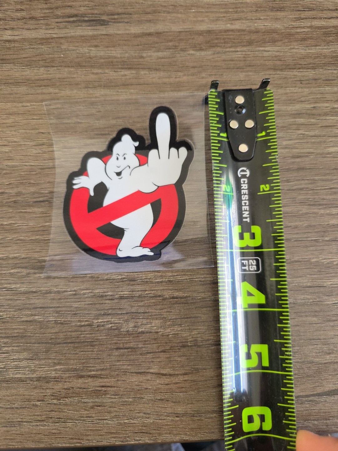 Ghost Buster Middle Finger Retro Movie UV DTF Decal Sticker Waterproof USA Print