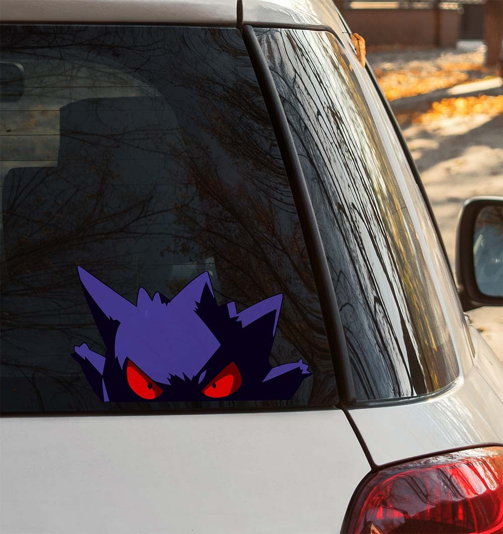 Gengar Peeker Anime Vinyl Sticker Pokémon Car Window Decal USA Made