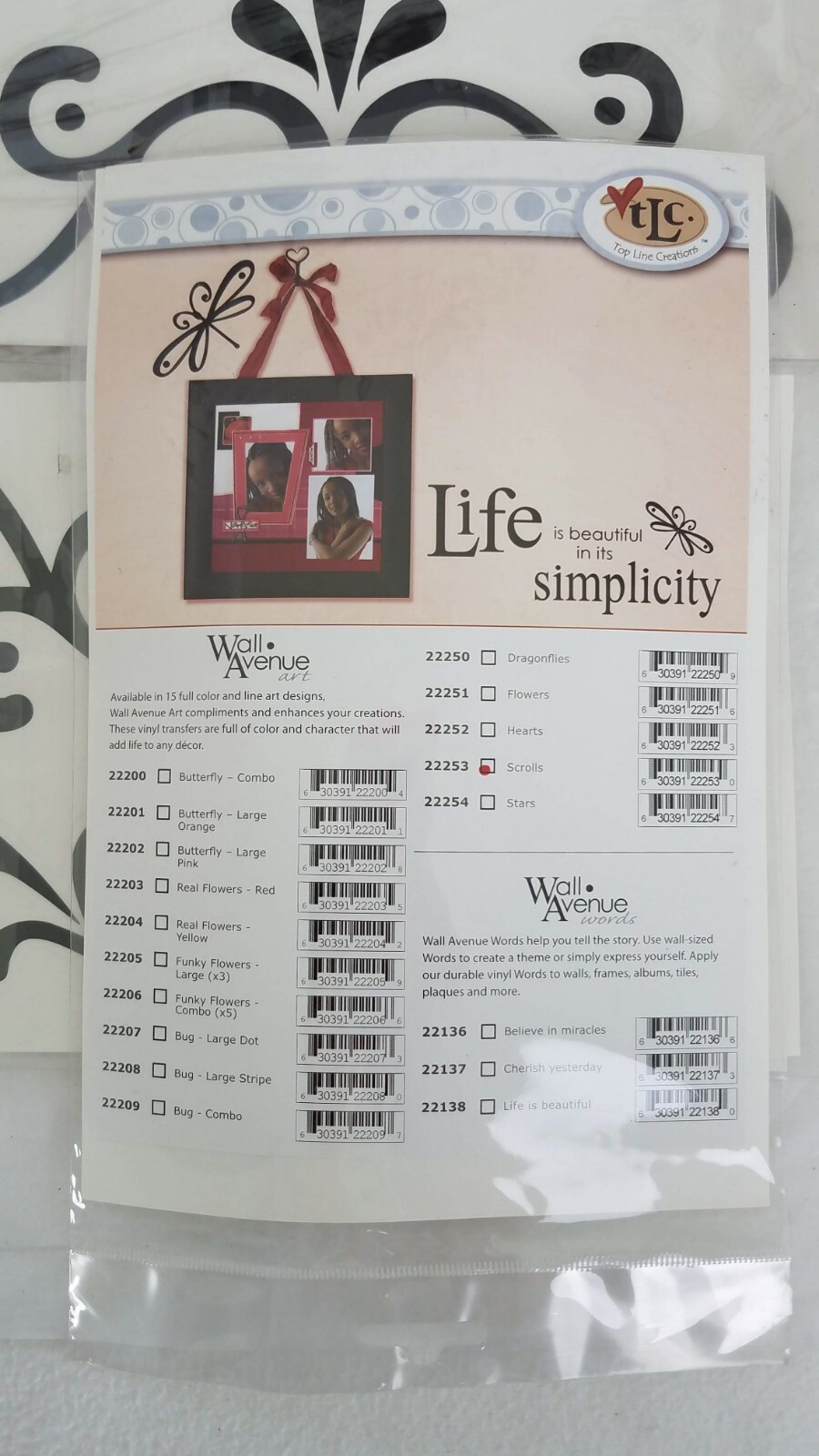 Wall Words Simple Pleasures*Live*Laugh*Love *Little Things*Vinyl Wall Art Pieces