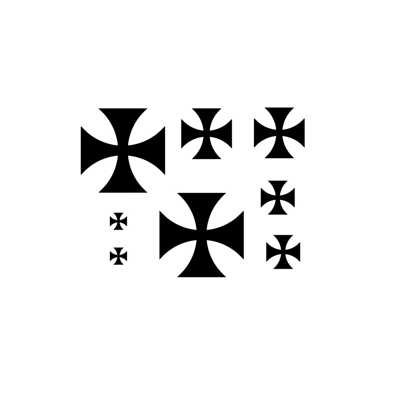 Iron Cross German – 8 Each – Vinyl Decals Sticker – Car, Crafts RC – Any Color