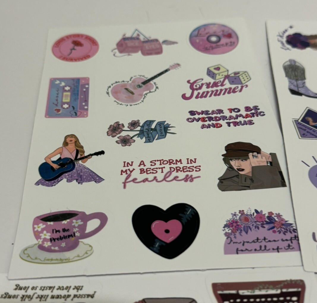 *100 Stickers!* Taylor Swift Eras Tour Music Stickers 100 Pcs W/ No duplicates!