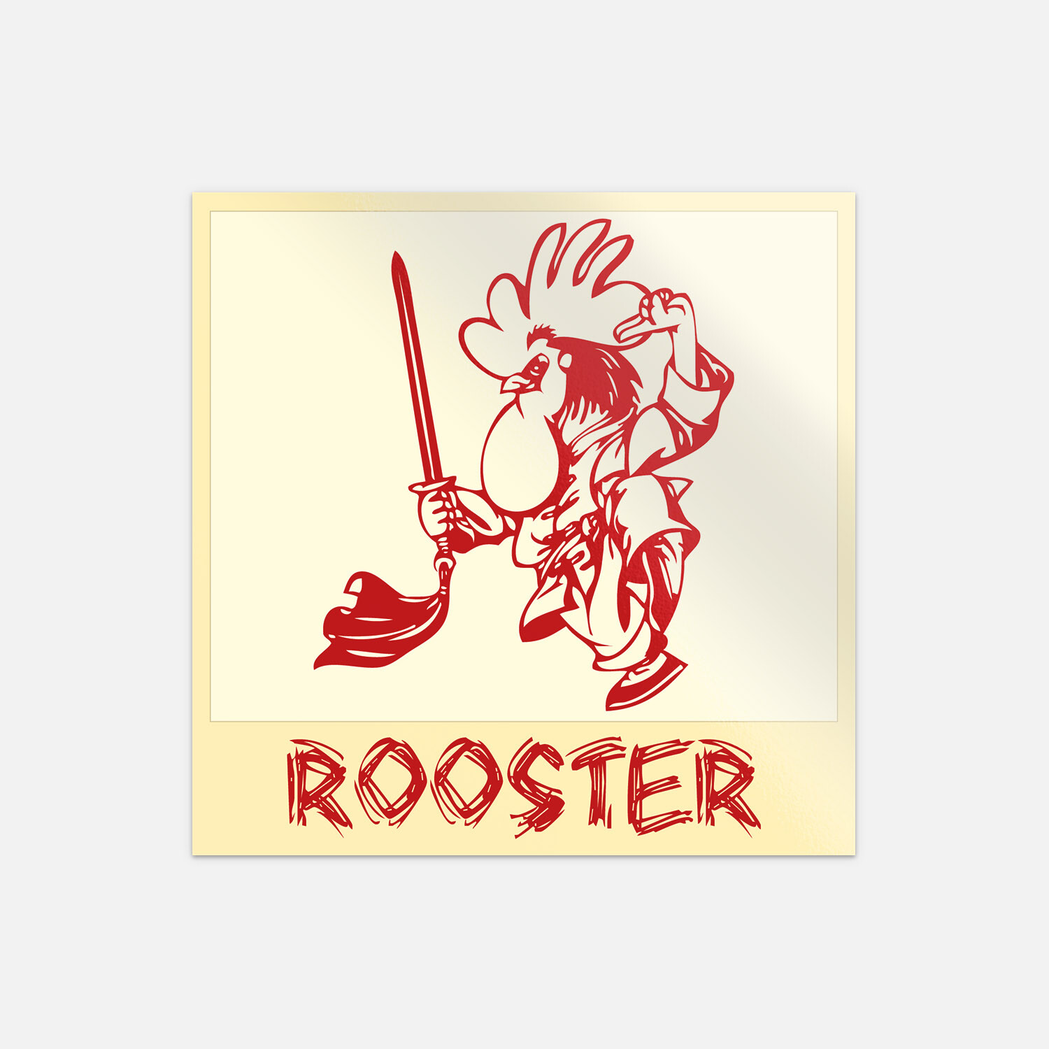Rooster Chinese Zodiac Sheng Xiao Humor Sign Vinyl Sticker Decal