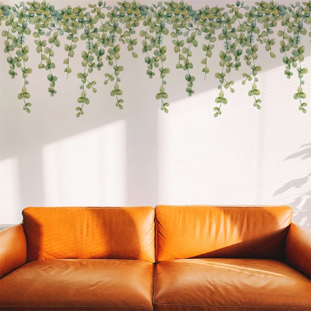 Wall Stickers Eucalyptus Leaf Artistic Green Plants Bedroom Home Decoration