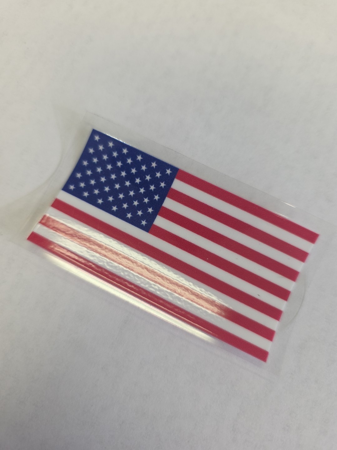United States Flag 3in X 1.5in Raised UVDTF Decal Made In USA Waterproof
