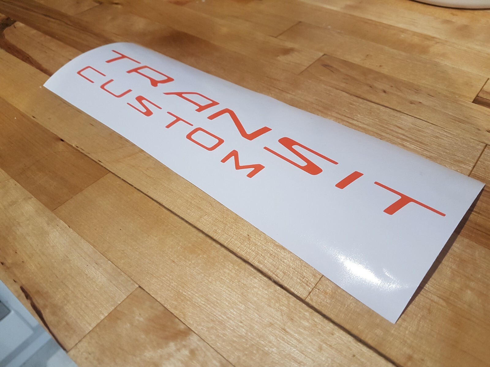 Transit Custom Badge Inlays insert back door Vinyl Graphics Colour Colours