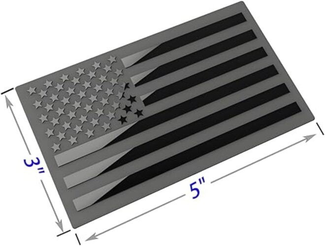 Metal American Flag Emblem Decal，American Flag Decal,for Car, Truck or Black