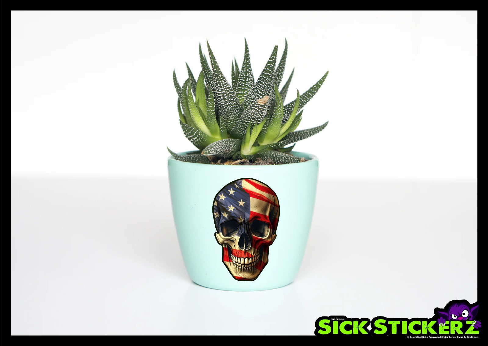 American Flag Skull Freedom Sticker Decal Car Truck